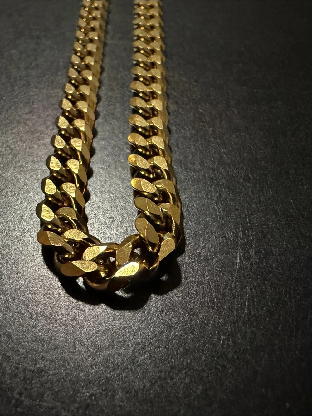Gold Cuban Link Chain Necklace - Men Accessories